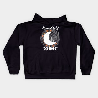 Moonchild Crystals and Moths Kids Hoodie